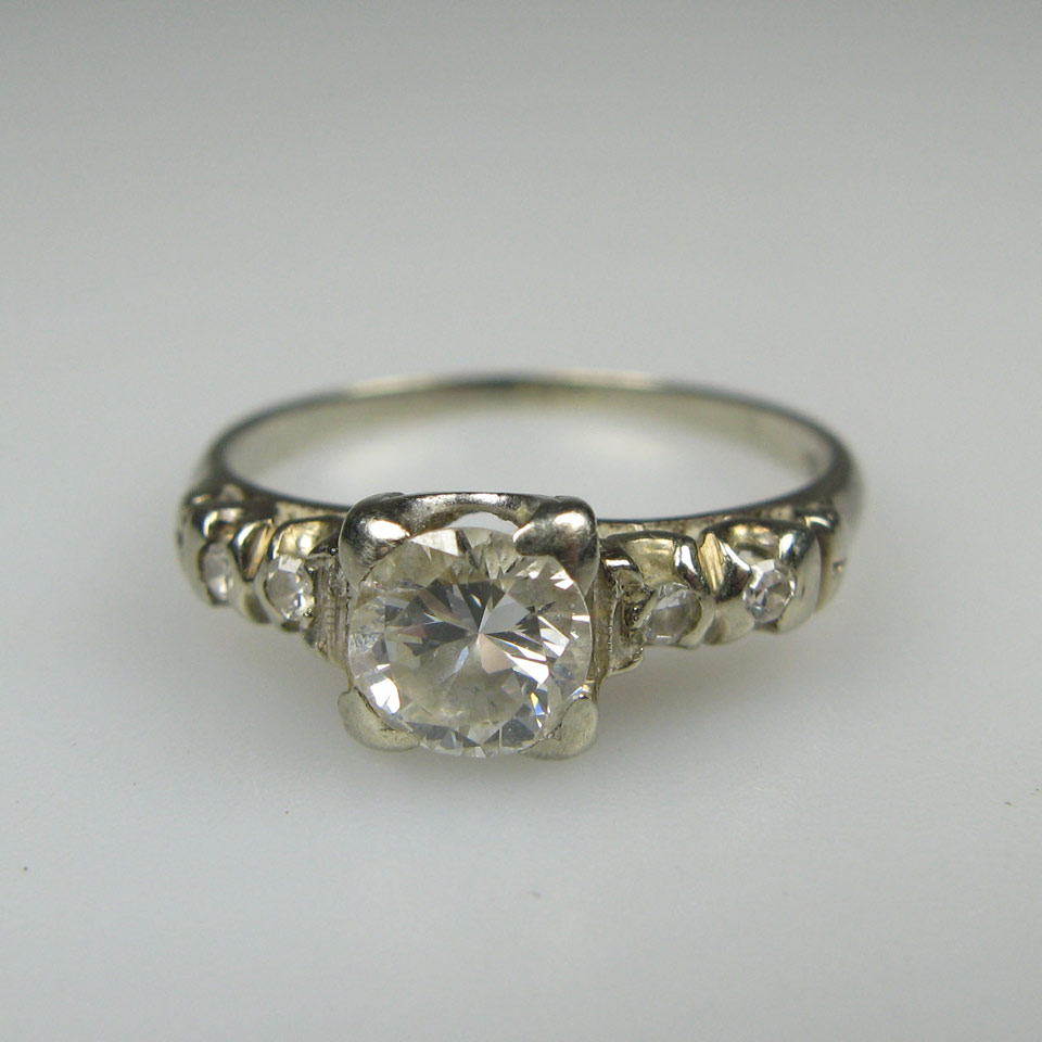 Appraisal: k White Gold Ring set with a brilliant cut diamond