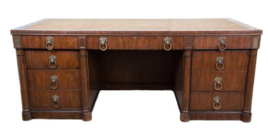 Appraisal: Sale Lot A Georgian Style Mahogany Desk by kittinger having