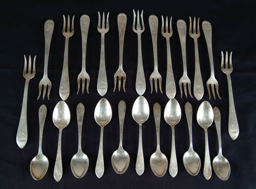 Appraisal: -PIECES OF STERLING FLATWARE BY DOMINICK HAFF IN THE POINTED