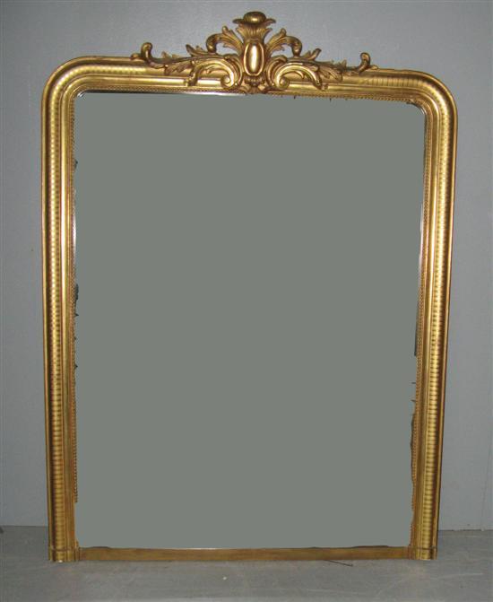 Appraisal: th century style gilt framed over mantel mirror with an