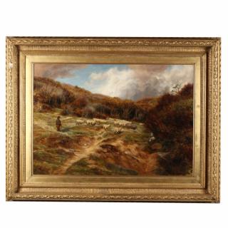 Appraisal: Charles Edward Johnson Br oil on canvas lined signed and