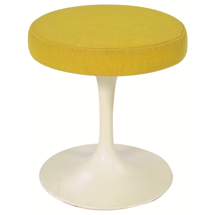 Appraisal: Eero Saarinen pedestal stool gold wool