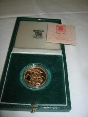 Appraisal: A GOLD PROOF TWO POUND PIECE in case