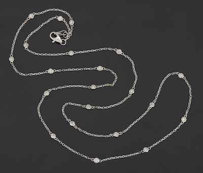 Appraisal: A Ladies' Diamonds by the Yard Chain k white gold