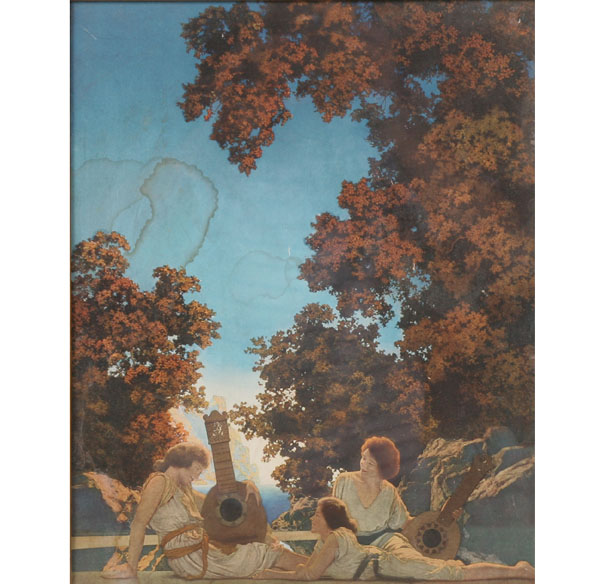 Appraisal: Maxfield Parrish - Interlude a variant of Lute Players RARE