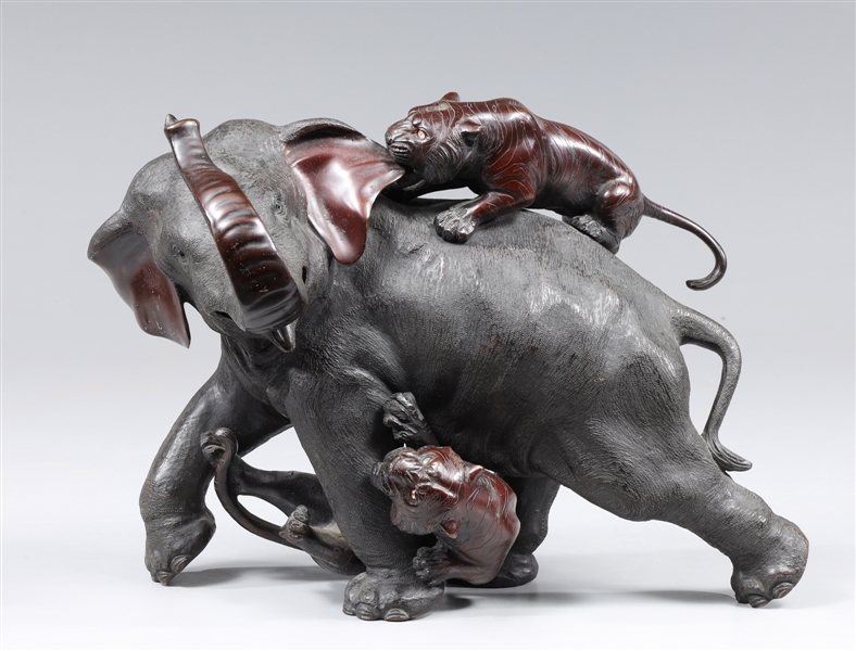 Appraisal: Fine antique probably Meiji period bronze model of an elephant