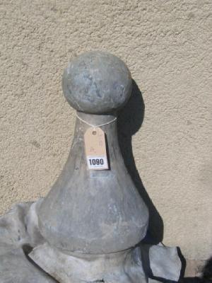 Appraisal: A PAIR OF LEAD ROOF FINIALS early th century of