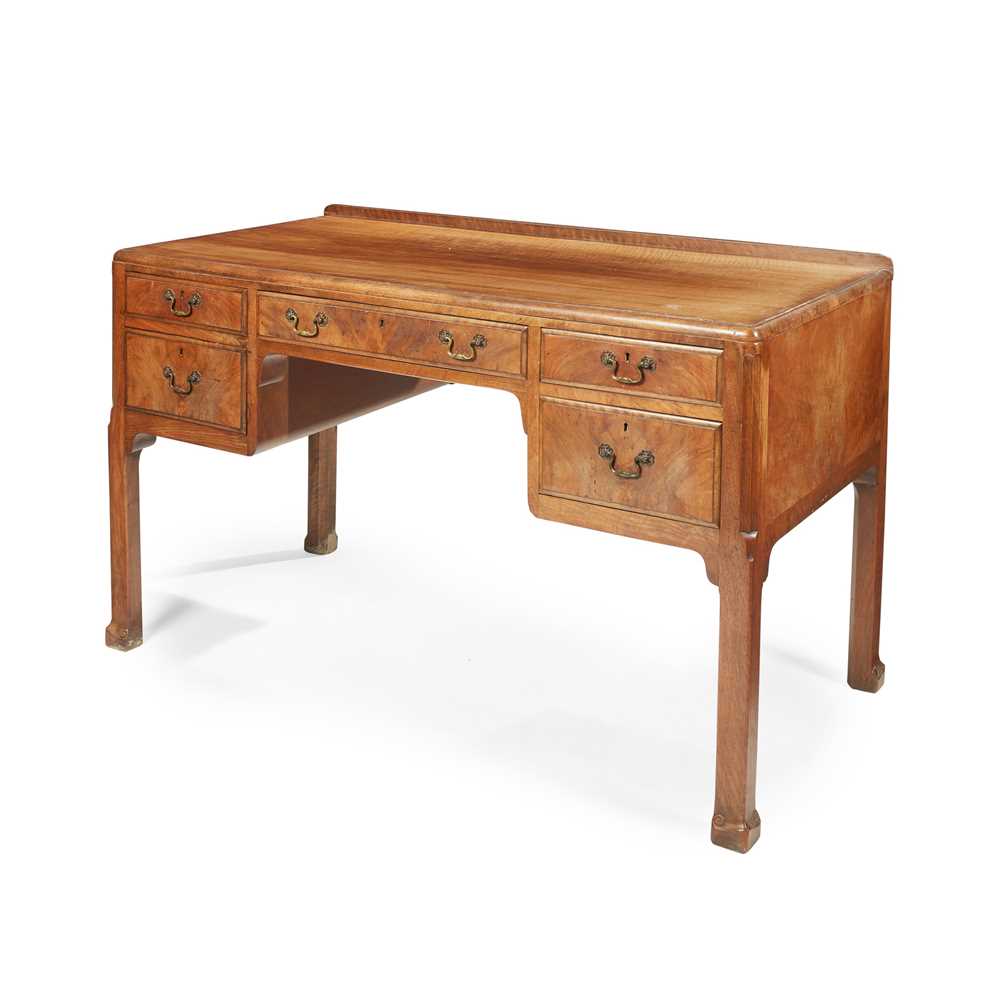 Appraisal: WALNUT KNEEHOLE DESK WHYTOCK REID EDINBURGH EARLY TH CENTURY with