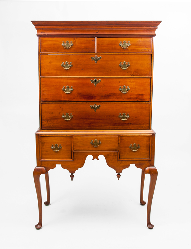 Appraisal: CHIPPENDALE CHERRY HIGHBOY CONNECTICUT in x in x in Collection