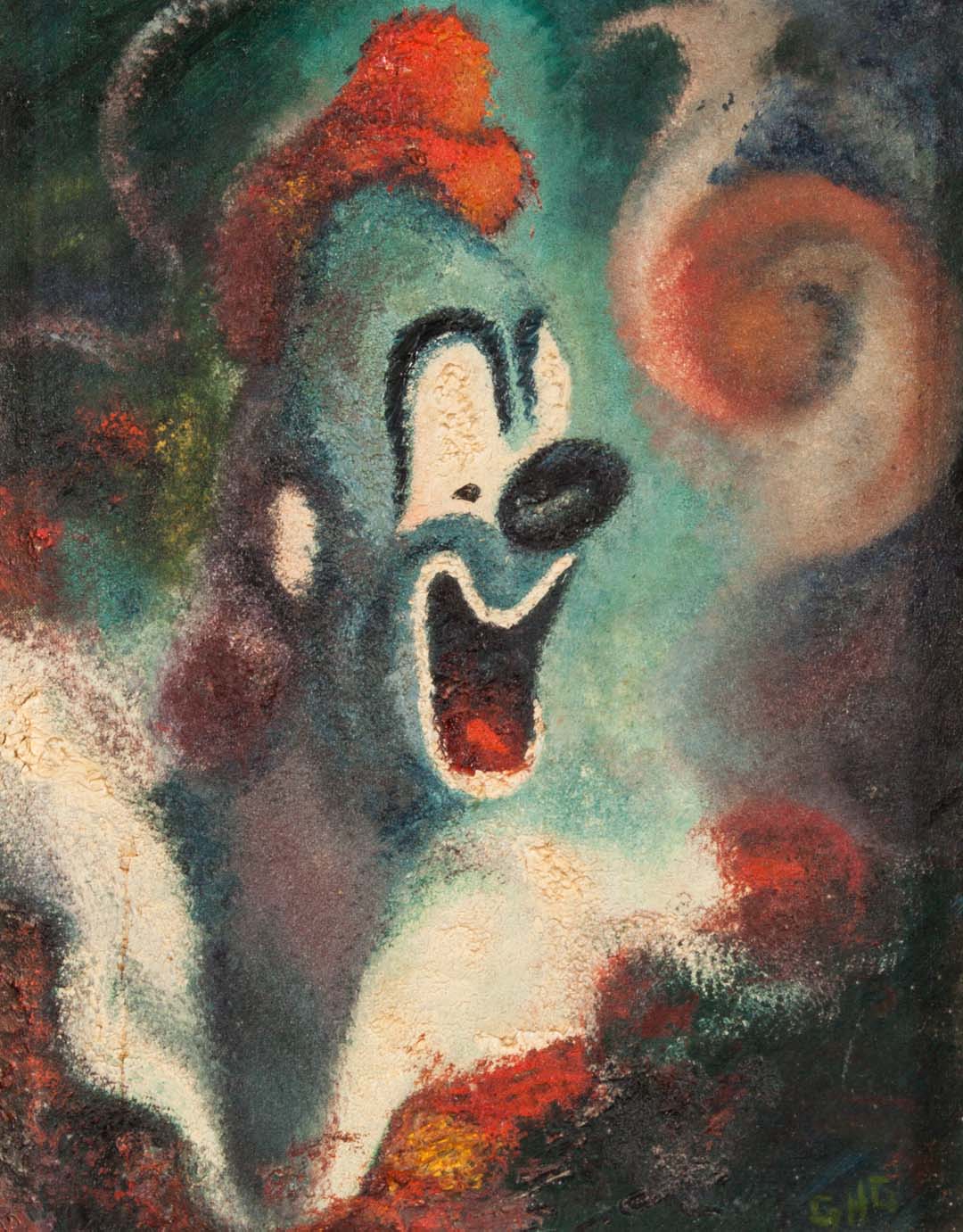 Appraisal: Gladys Goldstein Clown oil on board Gladys Hack Goldstein American