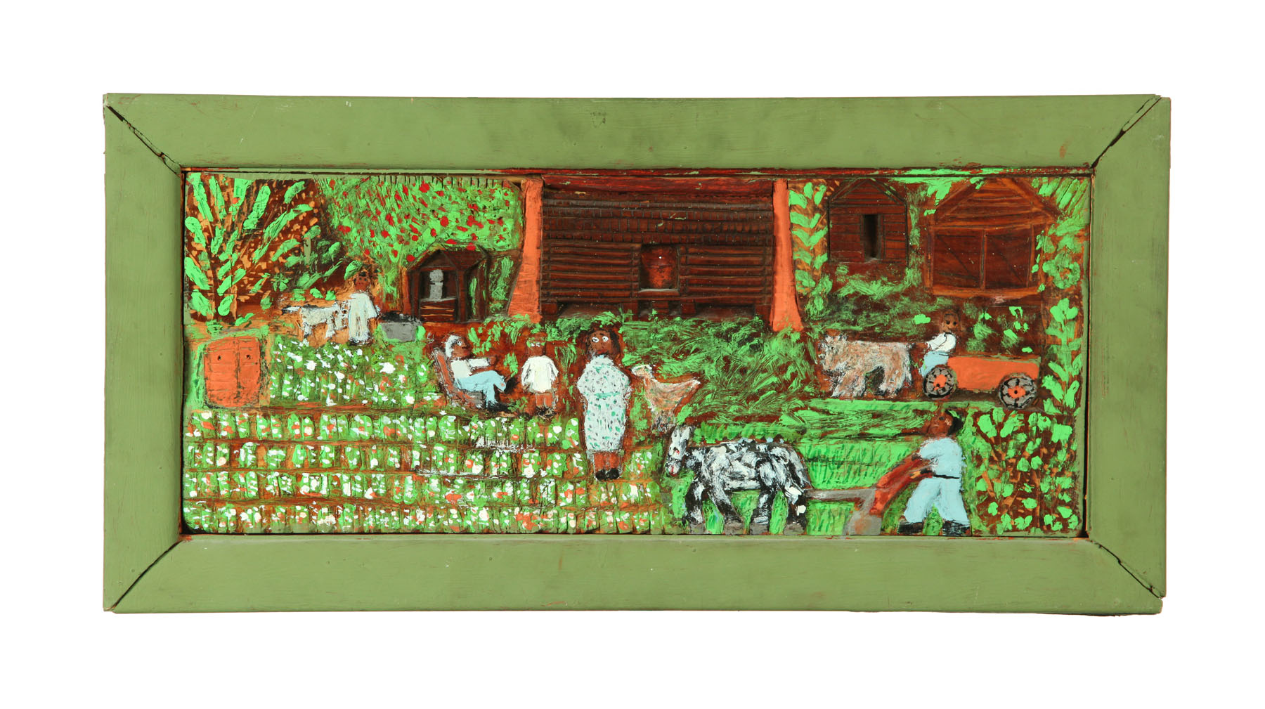 Appraisal: FOLK ART PLAQUE MY HOME BY ELIJAH PIERCE COLUMBUS OHIO