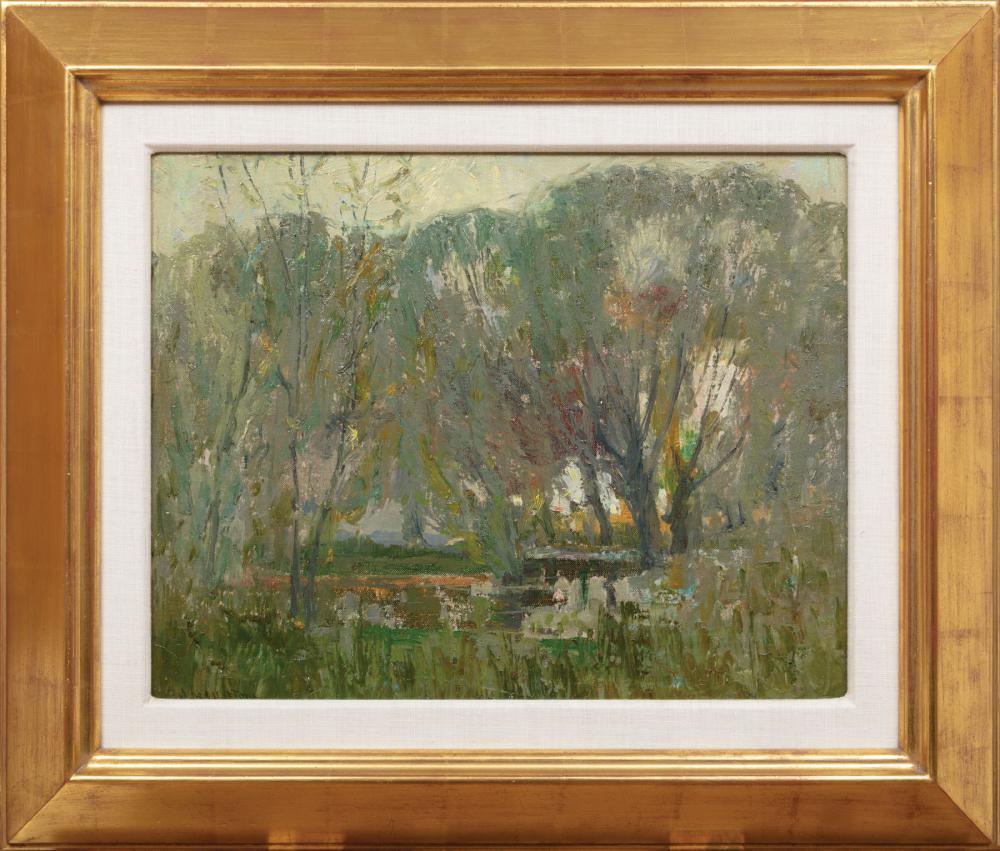 Appraisal: Julius Lars Hoftrup Swedish American - Morning Light oil on