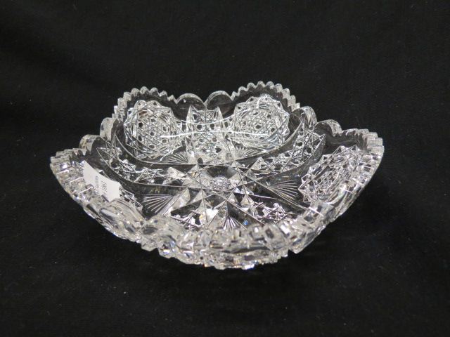 Appraisal: Cut Glass Dish brilliant period unusual floraform