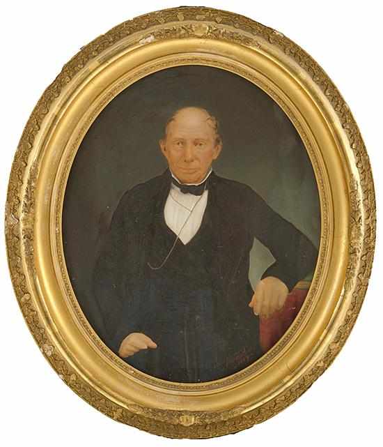 Appraisal: Southern portrait painting New Orleans dated PORTRAIT OF GENTLEMAN oil