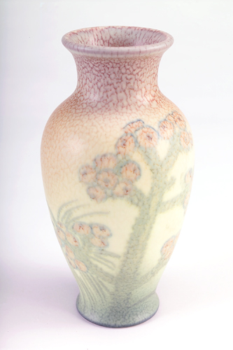 Appraisal: ROOKWOOD Wax Matte baluster vase painted by Kataro Shirayamadani with