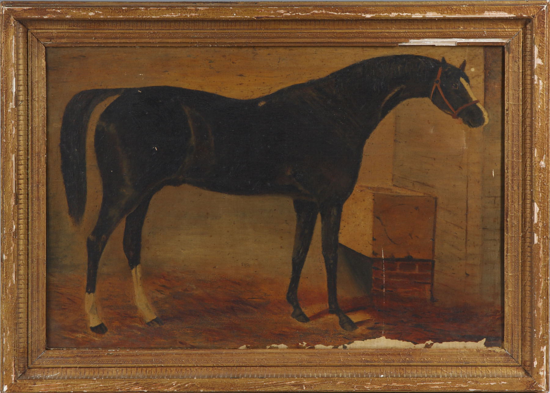 Appraisal: th Century Horse Painting Condition Some paint loss Provenance Ex