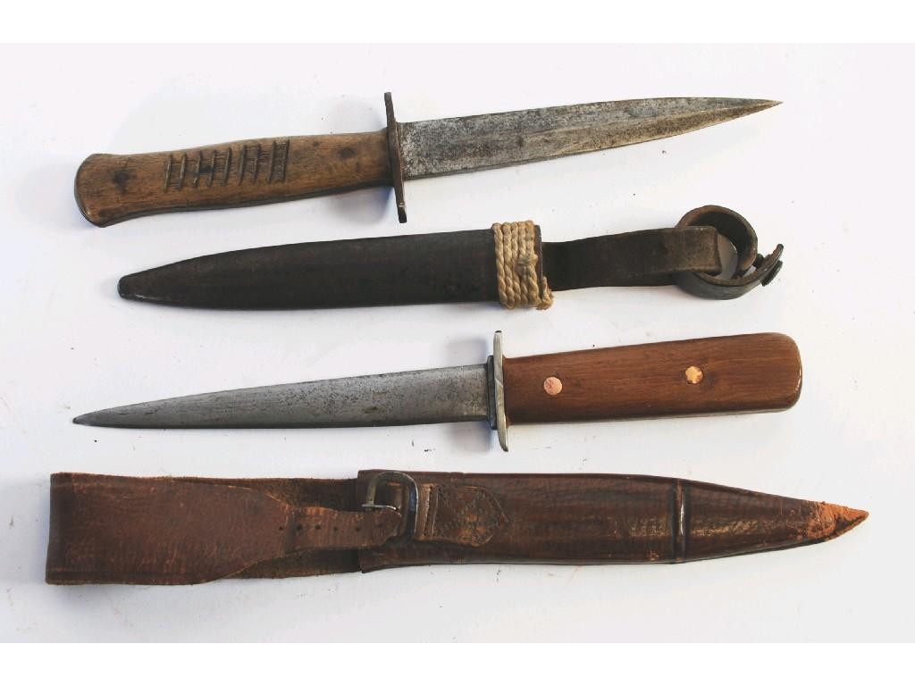 Appraisal: CRUDE EARLY TWENTIETH CENTURY HAND MADE TRENCH KNIFE the single