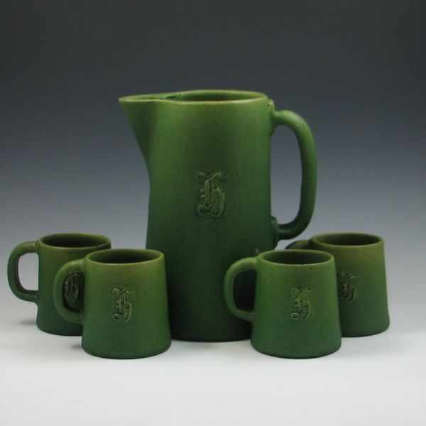 Appraisal: Oakwood Pottery Tankard and Four Mugs all marked die impressed