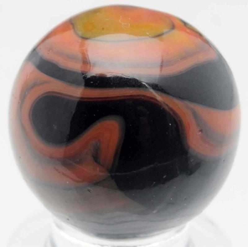 Appraisal: Christensen Agate Tri-Color Swirl Marble Black base with beautiful swirl