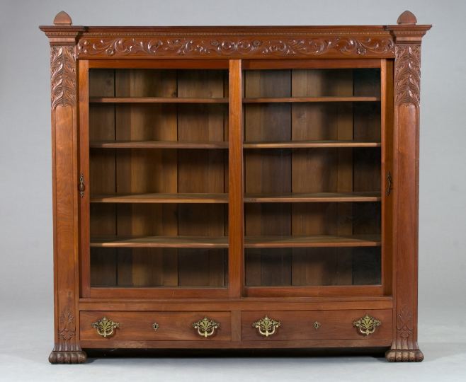 Appraisal: American Victorian Walnut Bookcase fourth quarter th century of Art