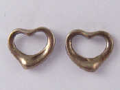 Appraisal: A pair of silver stylised heart earrings by Tiffany Co