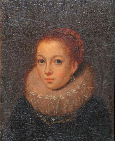 Appraisal: ENGLISH SCHOOL TH CENTURY - Portrait of a young girl