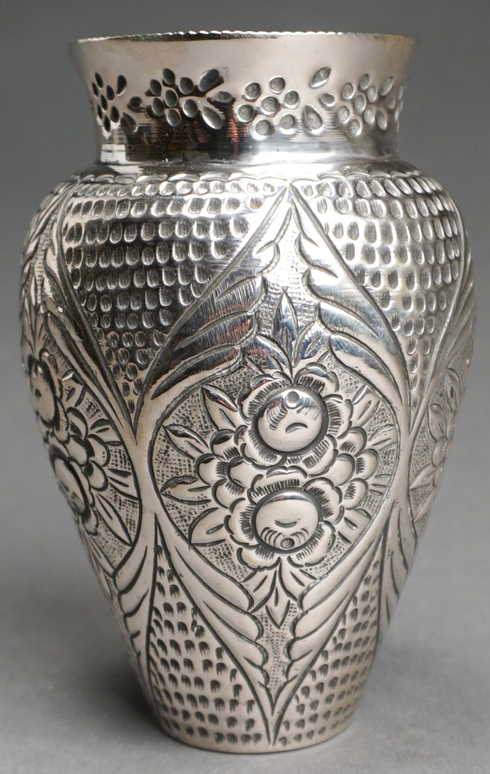 Appraisal: -Silver Repousse Vase ozt