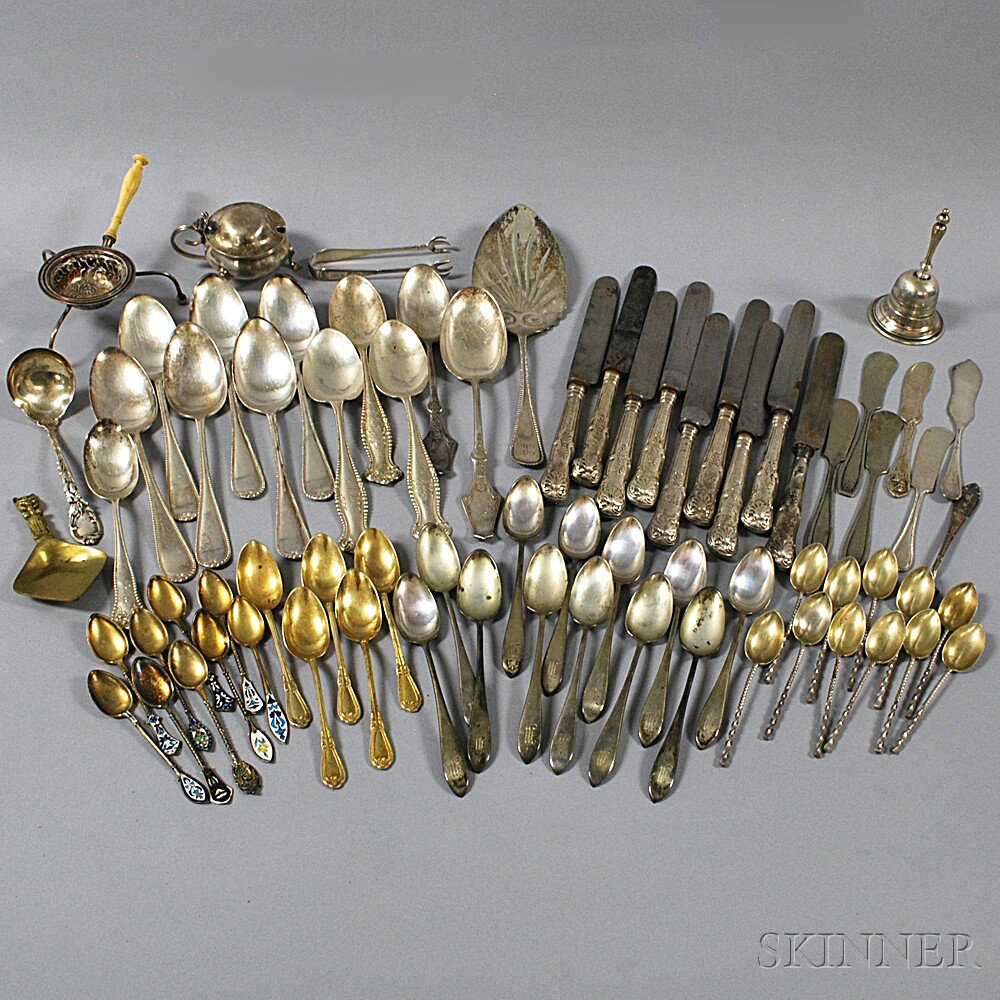 Appraisal: Assorted Group of Mostly Sterling Silver Flatware including a set