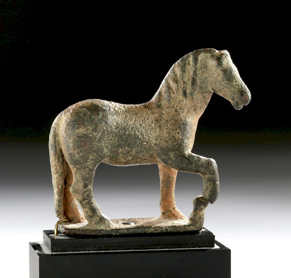 Appraisal: Miniature Roman Bronze Horse Figure Roman Imperial Period ca st