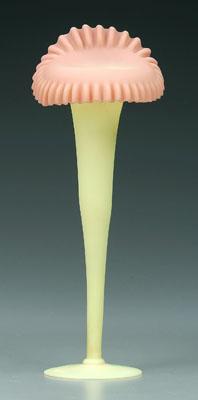 Appraisal: Burmese Jack-in-the-pulpit vase satin finish crimped rim - in