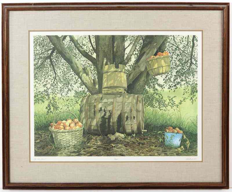 Appraisal: Signed Bob Timberlake Printtitled ''My Cider Barrel '' limited edition