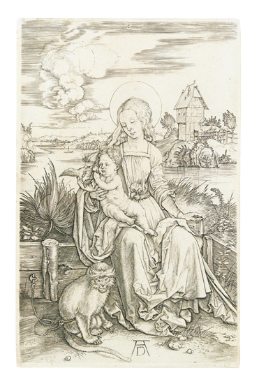 Appraisal: ALBRECHT D RER Virgin and Child with the Monkey Engraving