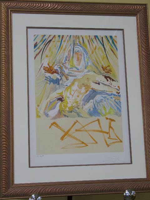 Appraisal: SALVADOR DALI SPANISH - LA PIETA NERA Color lithograph x