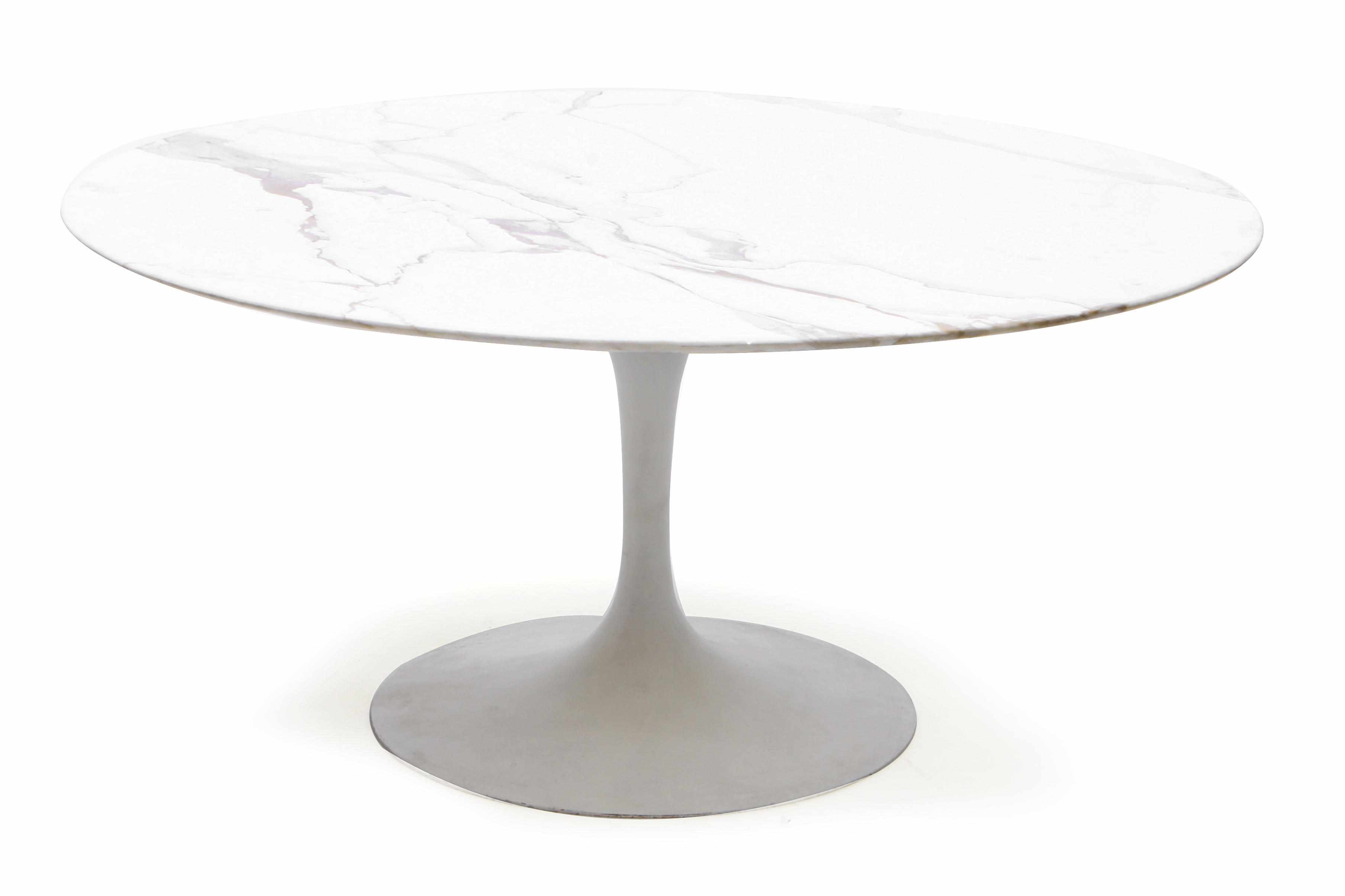 Appraisal: An Eero Saarinen for Knoll Tulip cocktail table with marble