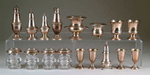 Appraisal: TWENTY-TWO PIECES OF ASSORTED SILVER TABLEWARE Lot includes Four pair