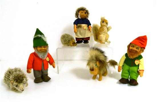 Appraisal: Three Steiff dolls Lucki Pucki and Micki all with Steiff