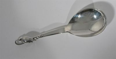 Appraisal: A Georg Jensen silver Blossom serving spoon model no stamped