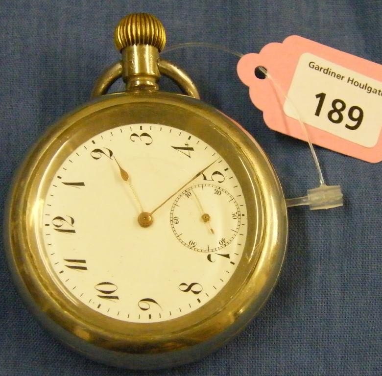 Appraisal: Late th century German lever nickel cased pocket watch the