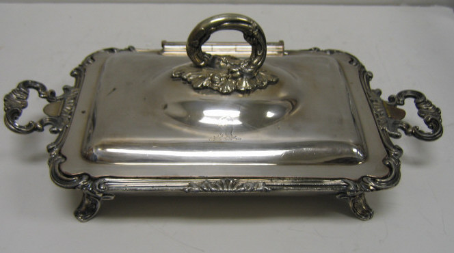 Appraisal: SHEFIELD PLATE CHEESE TOASTER AND COVER T J Crestwick early