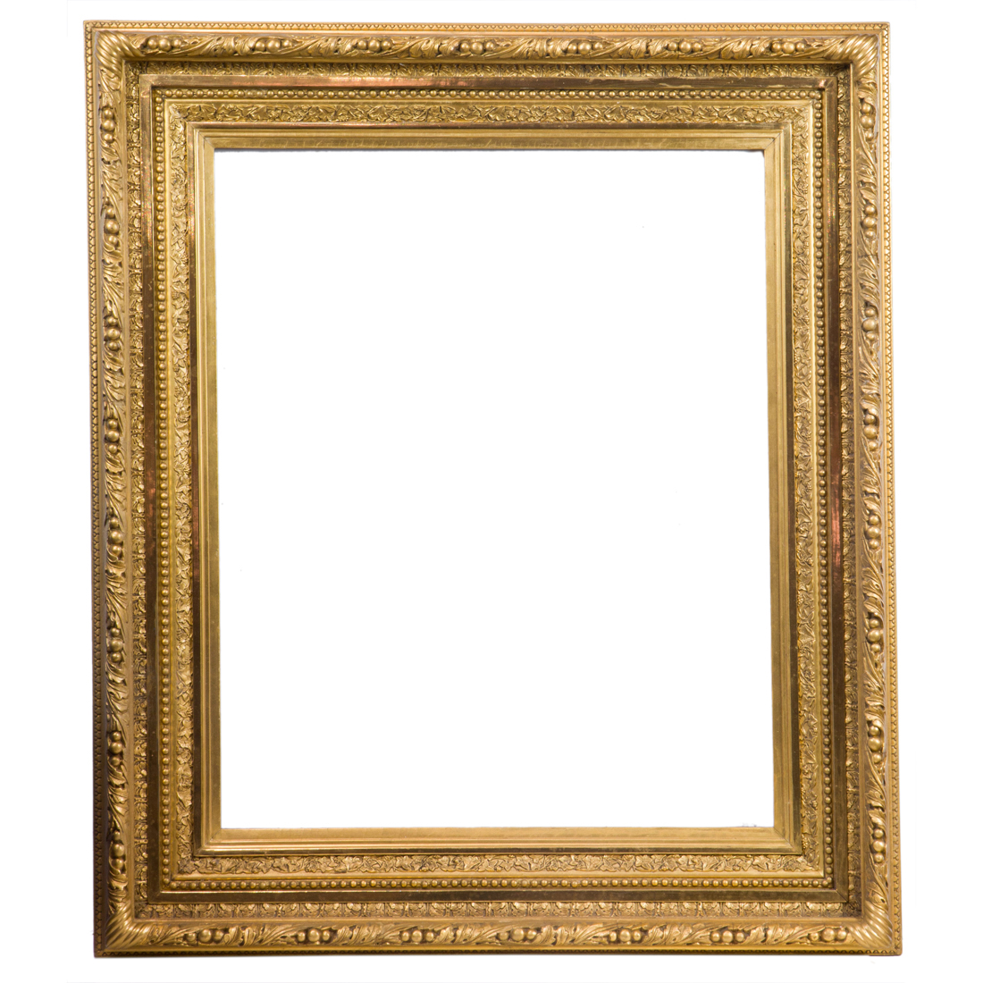 Appraisal: A GILTWOOD CARVED AND GESSO DECORATED PICTURE FRAME CIRCA A