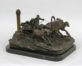 Appraisal: After Vassili Yacovlevitch Grachev Russian - Bronze with warm brown