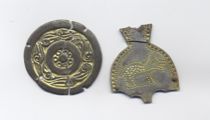 Appraisal: A Pair Of Metal Plaques Both appear to be lead