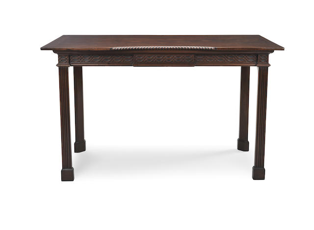 Appraisal: A mahogany serving table in the George III style the