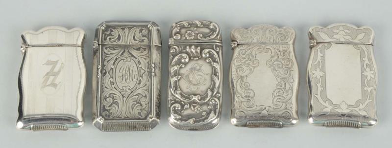 Appraisal: Lot Of Sterling Silver Match Safe Or Vestas By Sschmitz