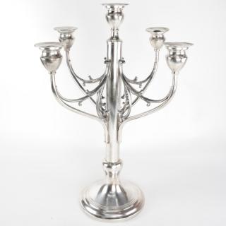 Appraisal: Silver On a circular base The central standard centered by