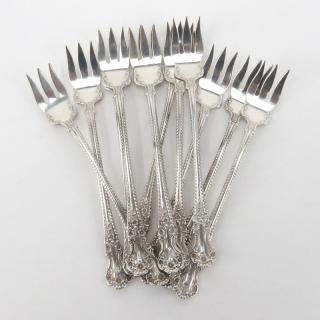 Appraisal: Twelve Gorham Buttercup Sterling Silver Oyster Forks Twelve Gorham Buttercup