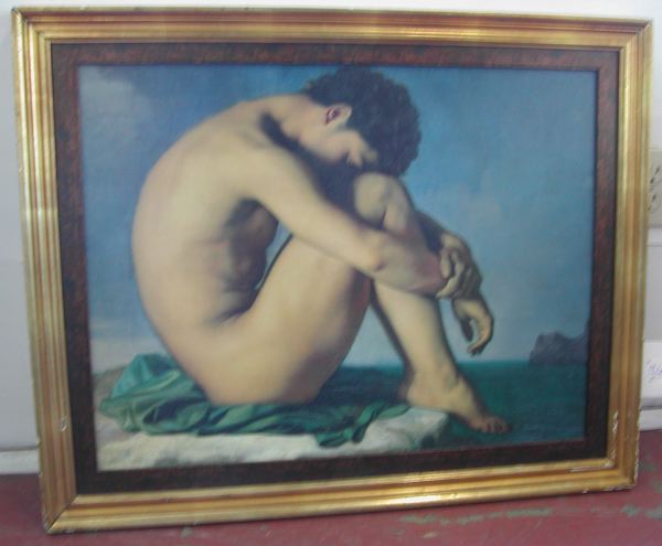 Appraisal: After Hippolyte Flandrin French - Young Male Nude giclee on