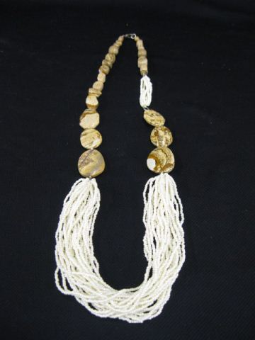 Appraisal: Pearl Sandstone Necklace stunning designer style necklace long