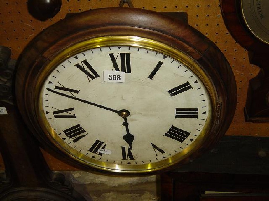 Appraisal: A late th century dial clock with single train fusee