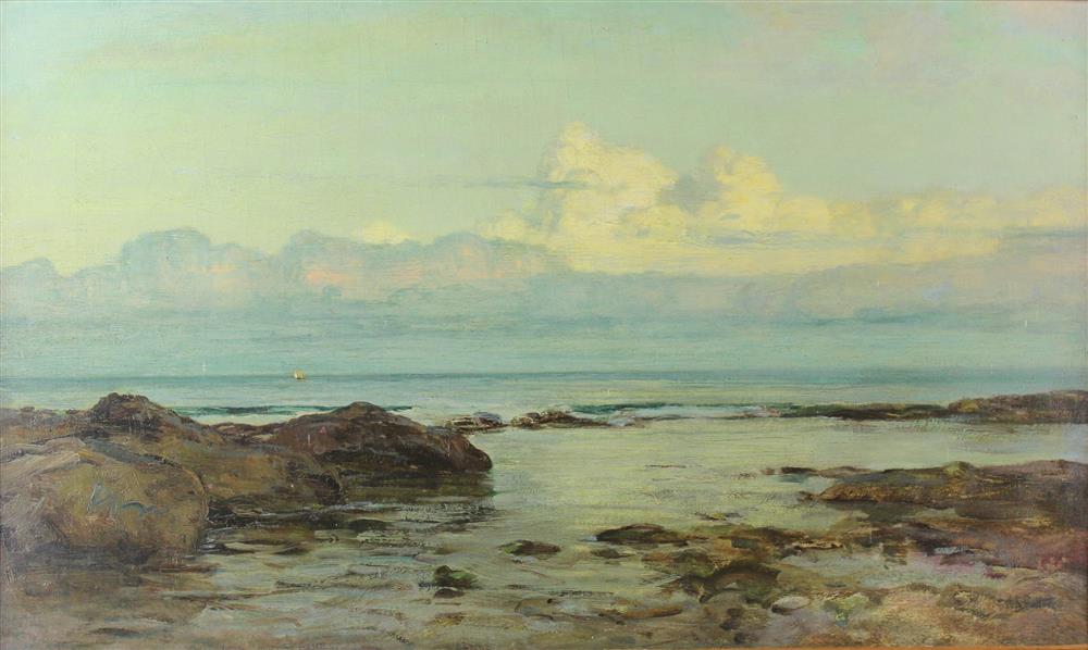 Appraisal: HOWARD RUSSELL BUTLER AMERICAN - SEASCAPE Oil on canvas x